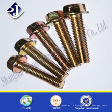 Parafuso de flange hexagonal grau8.8 zinco de ouro